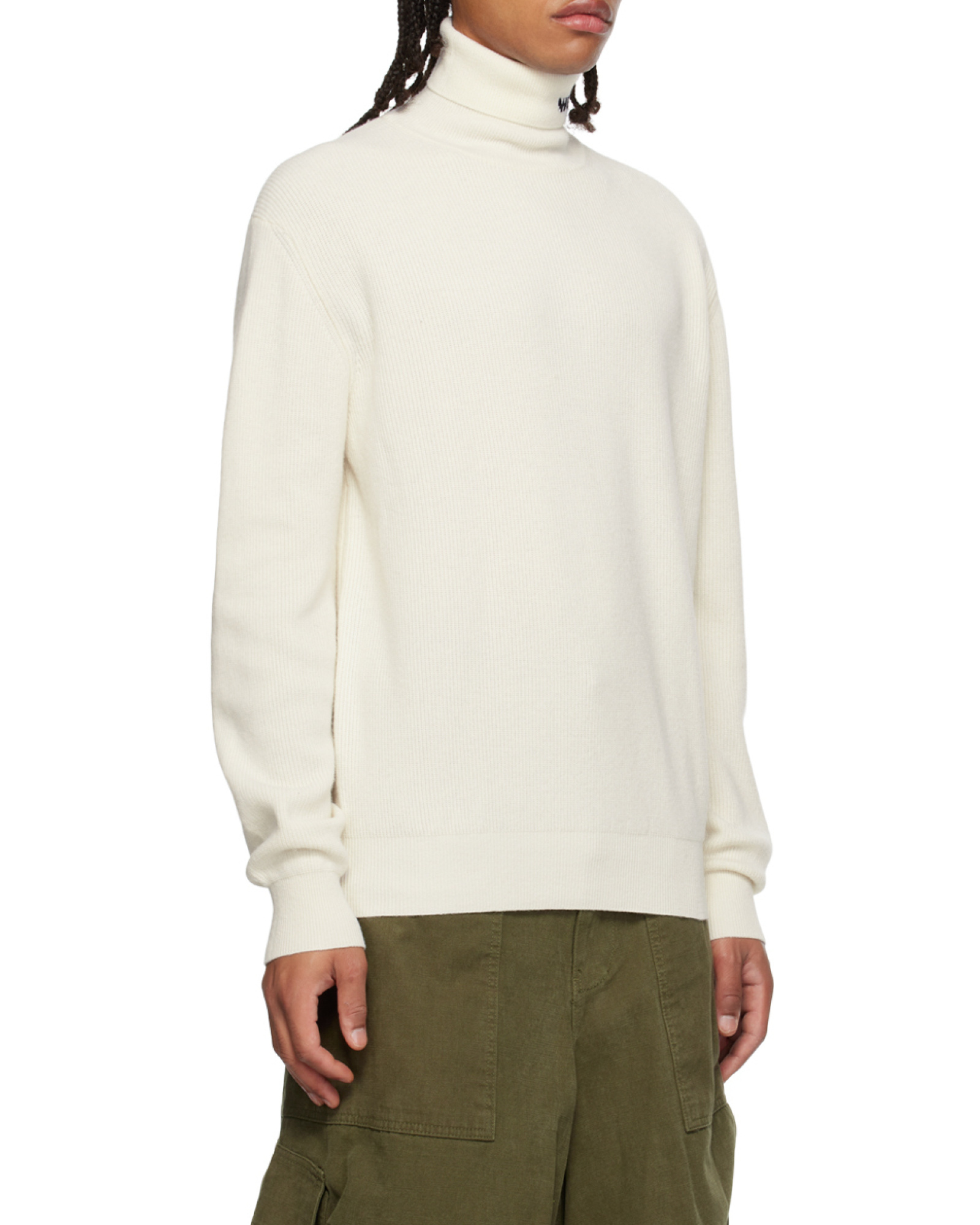 We11 Done Intarsia-knit Roll-neck Jumper In Neutral