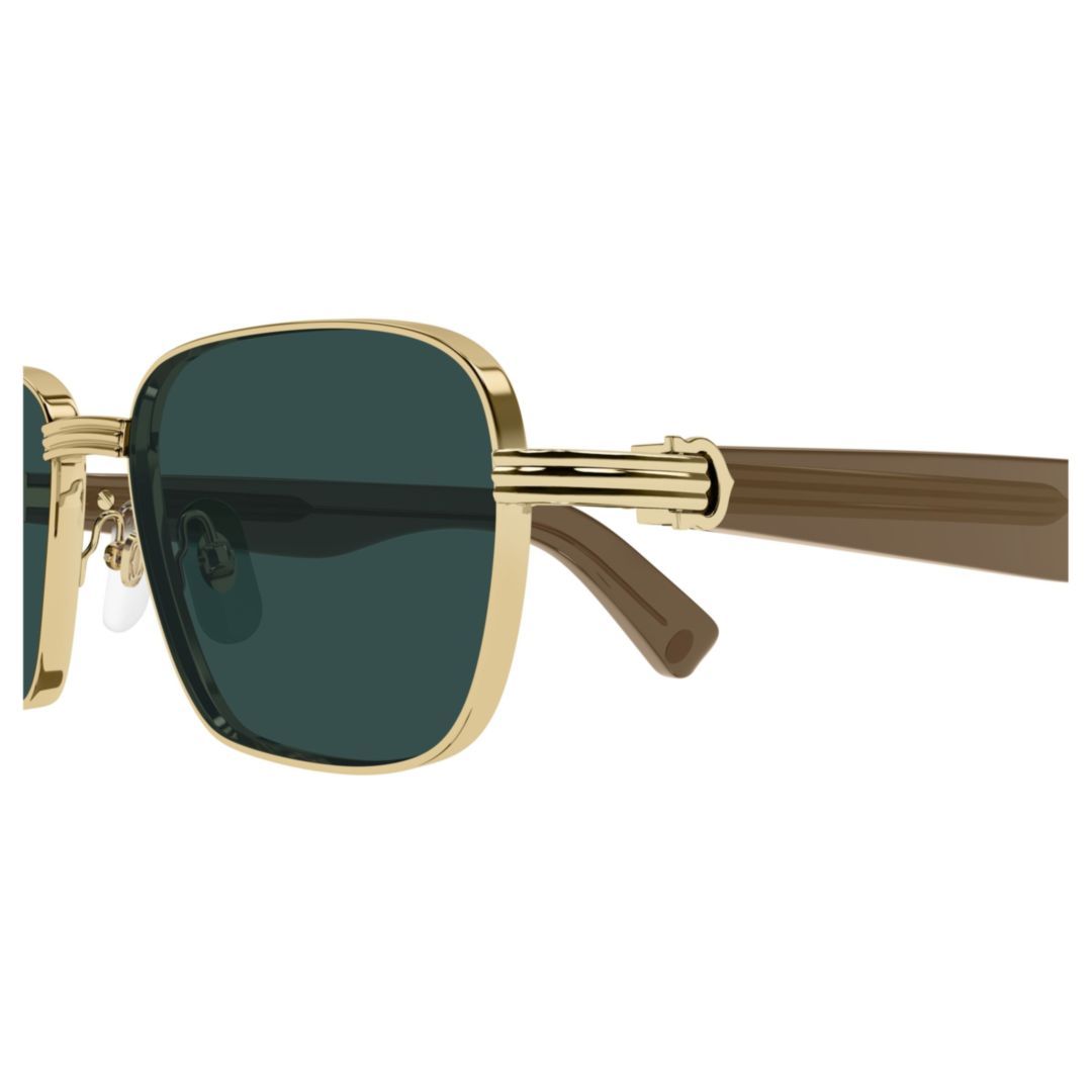Cartier Rectangle-frame Sunglasses In Gold