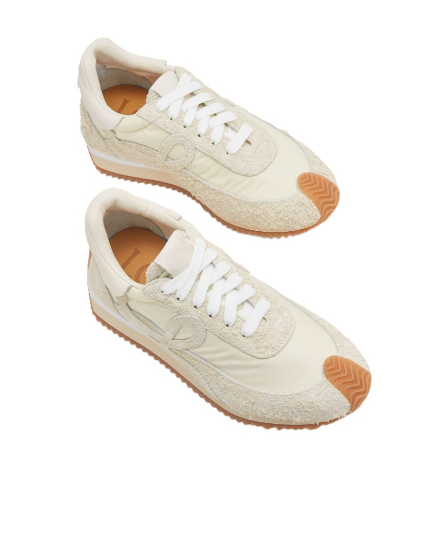Loewe Flow Runner Suede Sneakers In White
