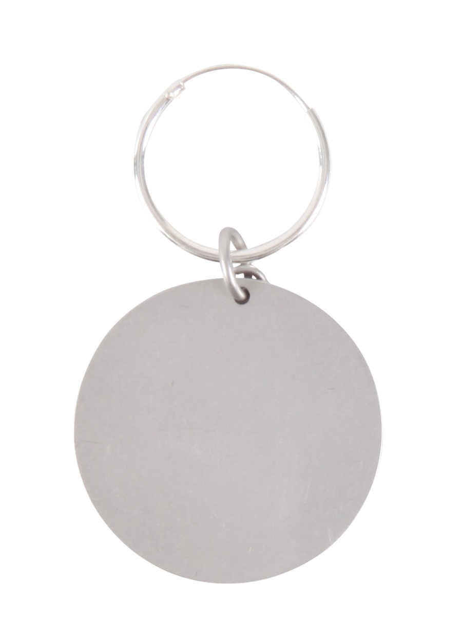 Raf Simons Circle Single Earrings In Gray