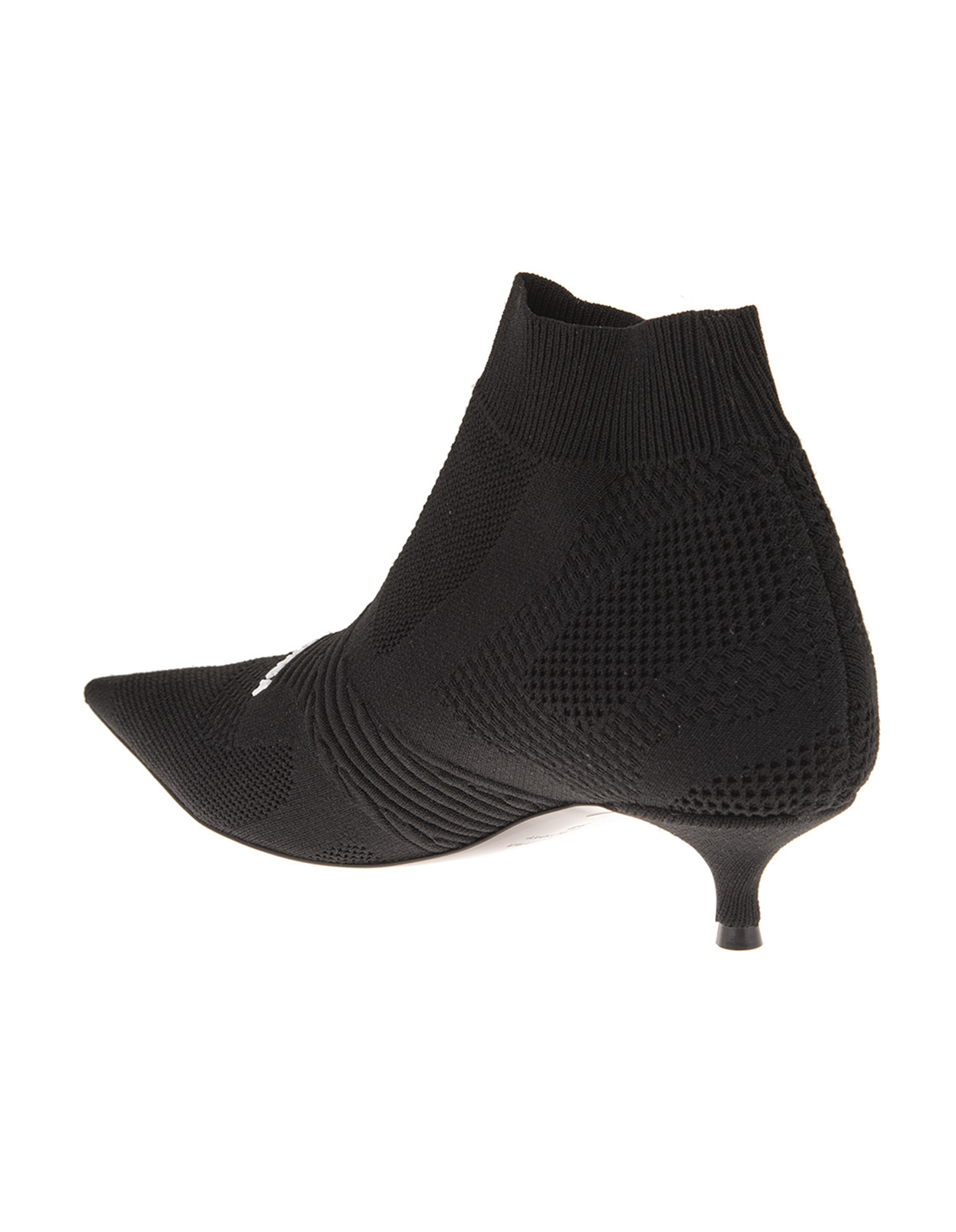 Shop Balenciaga Knitted Ankle Boots In Black