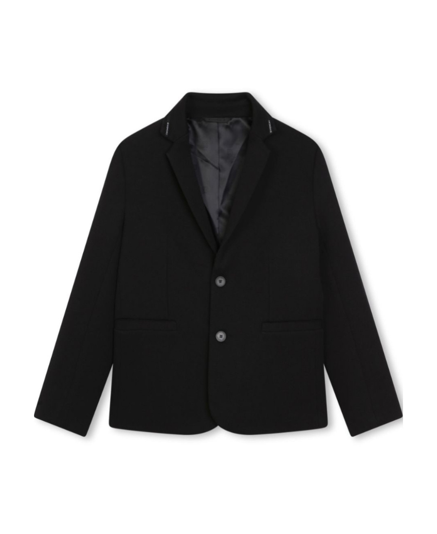 Givenchy Logo-trim Single-breasted Blazer In Black