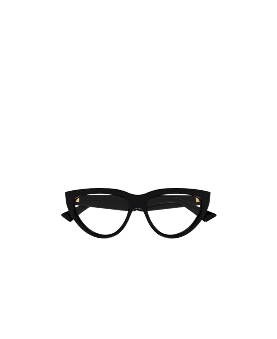Shop Bottega Veneta Cat-eye Frame Glasses In Black