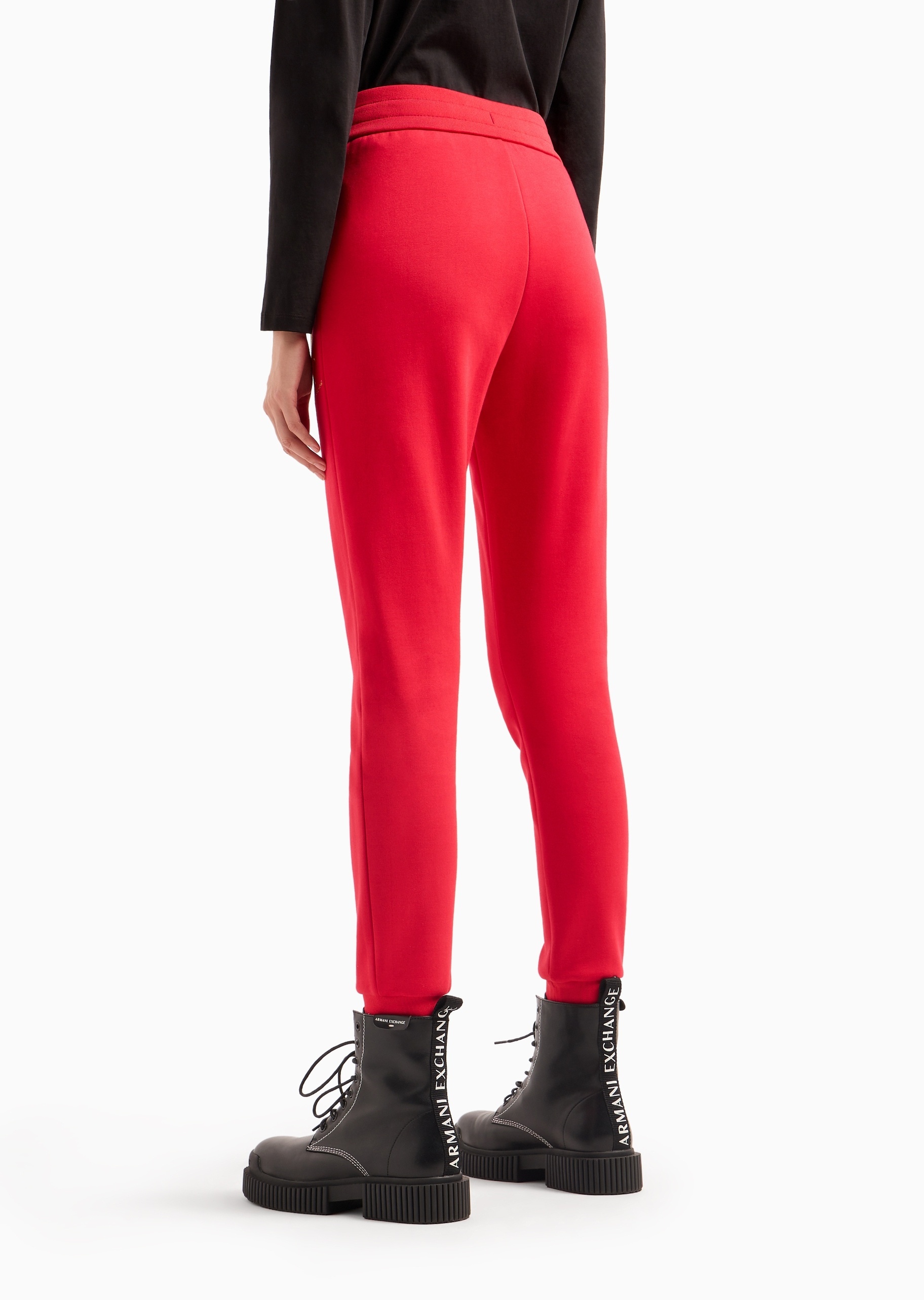 Shop Armani Exchange Pull Rope And Stretch Waist Sweatpants In Red