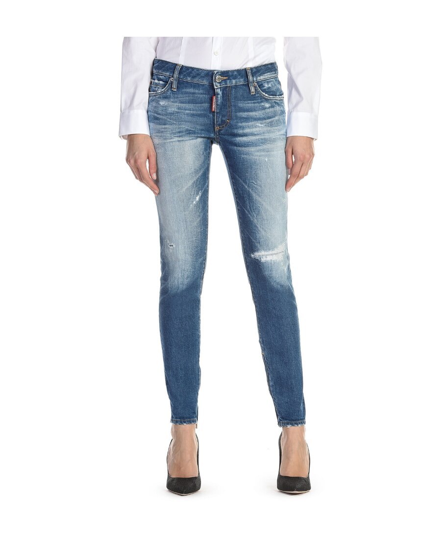 Dsquared2 Jeans Medium Waist Skinny Jeans In Blue