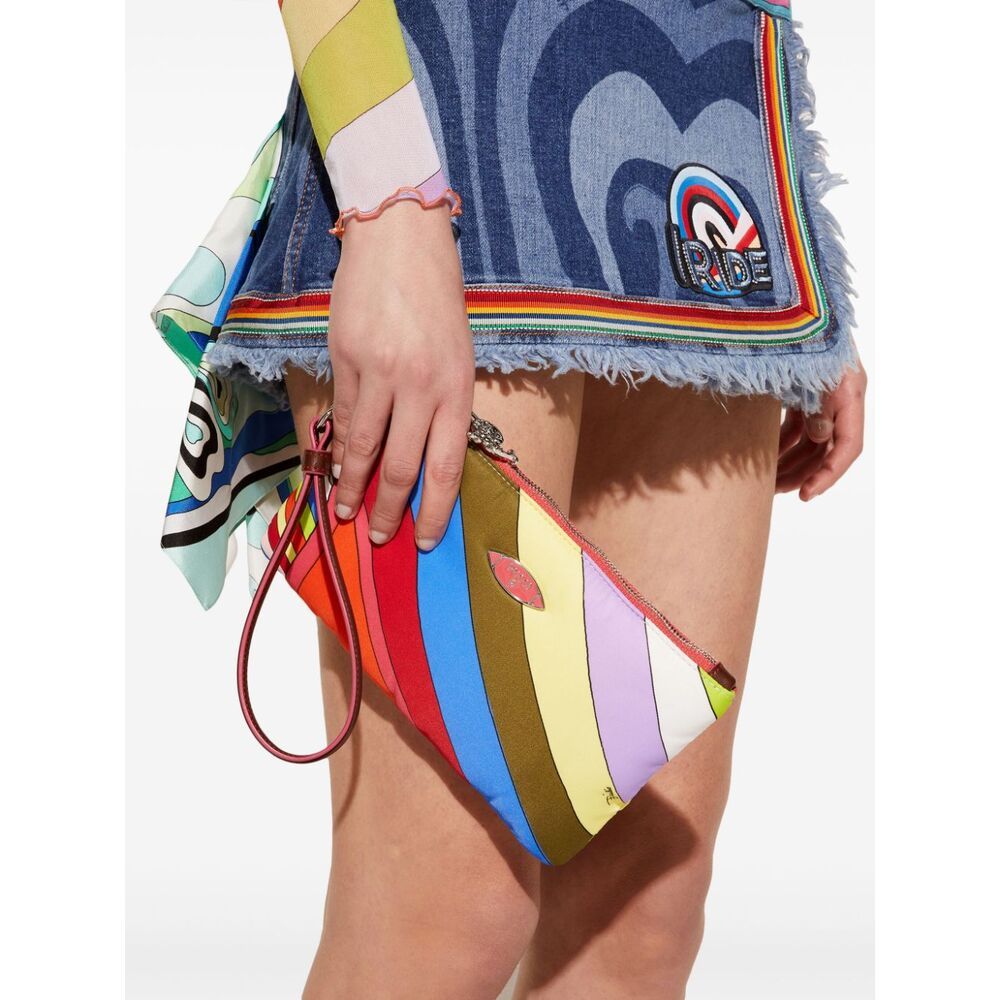 Pucci Logo Clutch In Multicolor