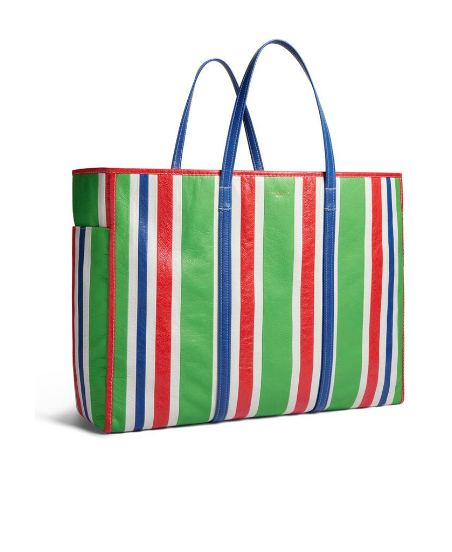 Balenciaga Men's Chatelet Carry All Xl Tote Bag In Green/red/blue/white In Green