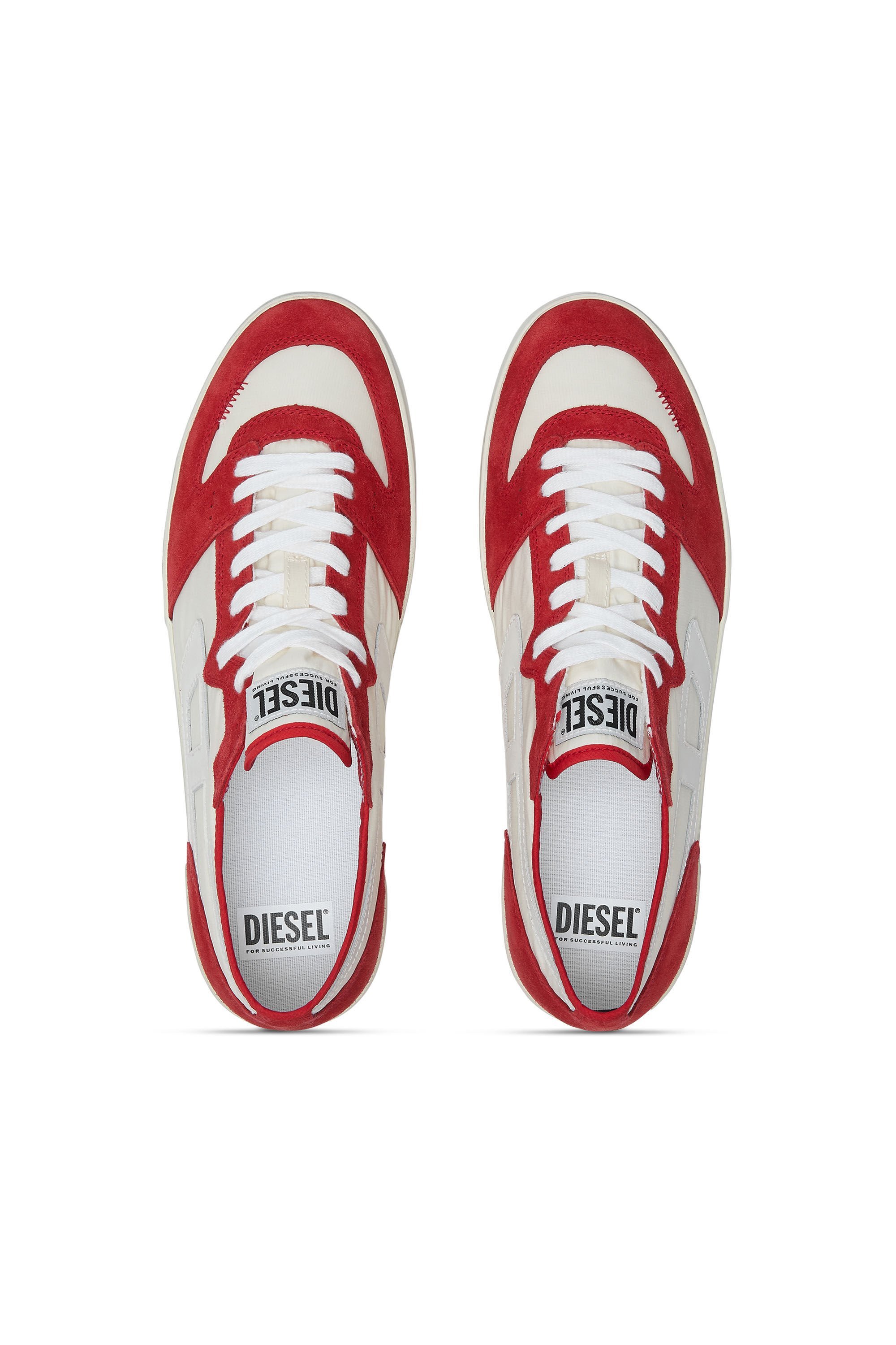 Diesel Low-top Sneakers Logo Suede Panels In Nude
