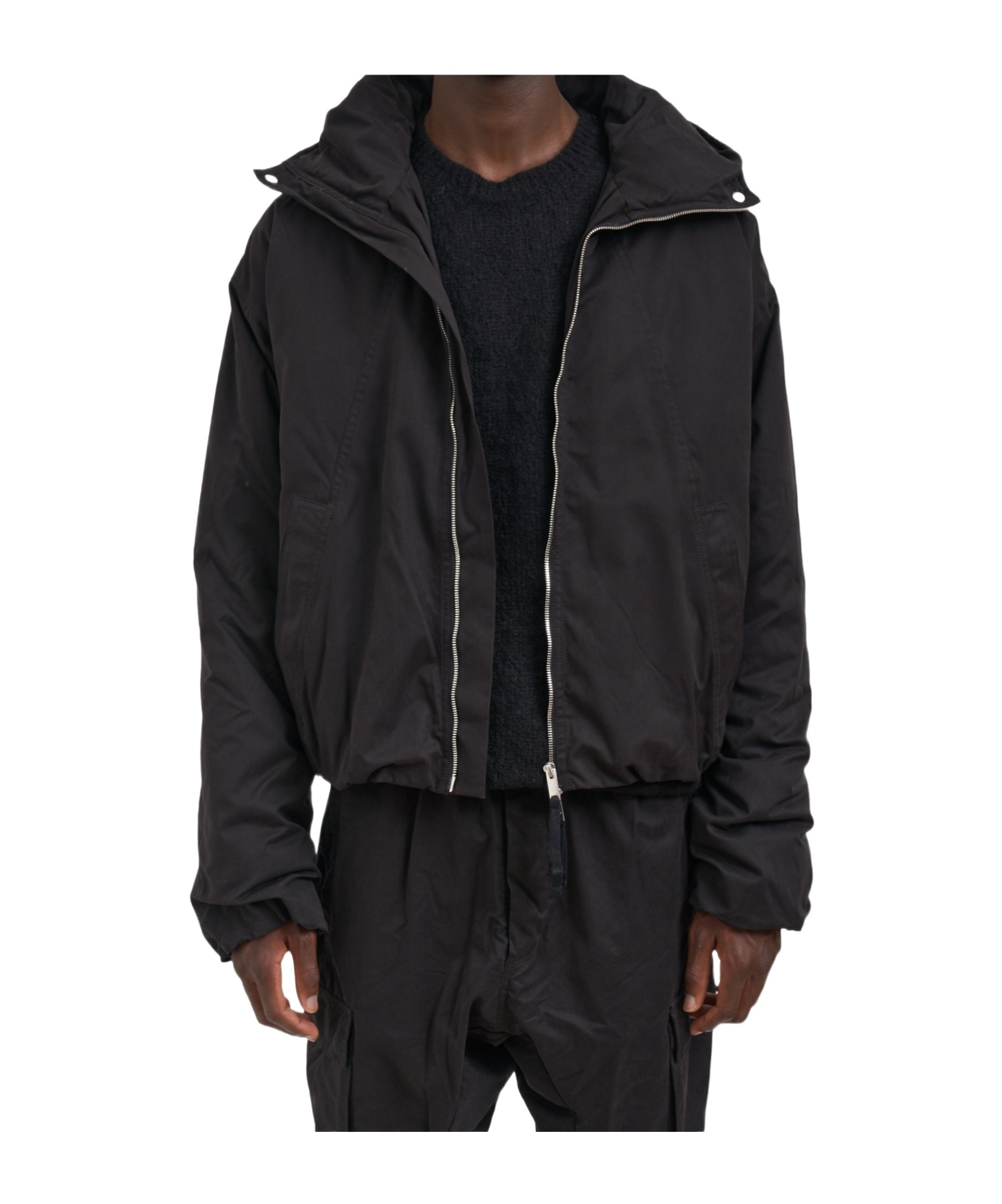 Thom Krom Hooded Casual Jacket In Black