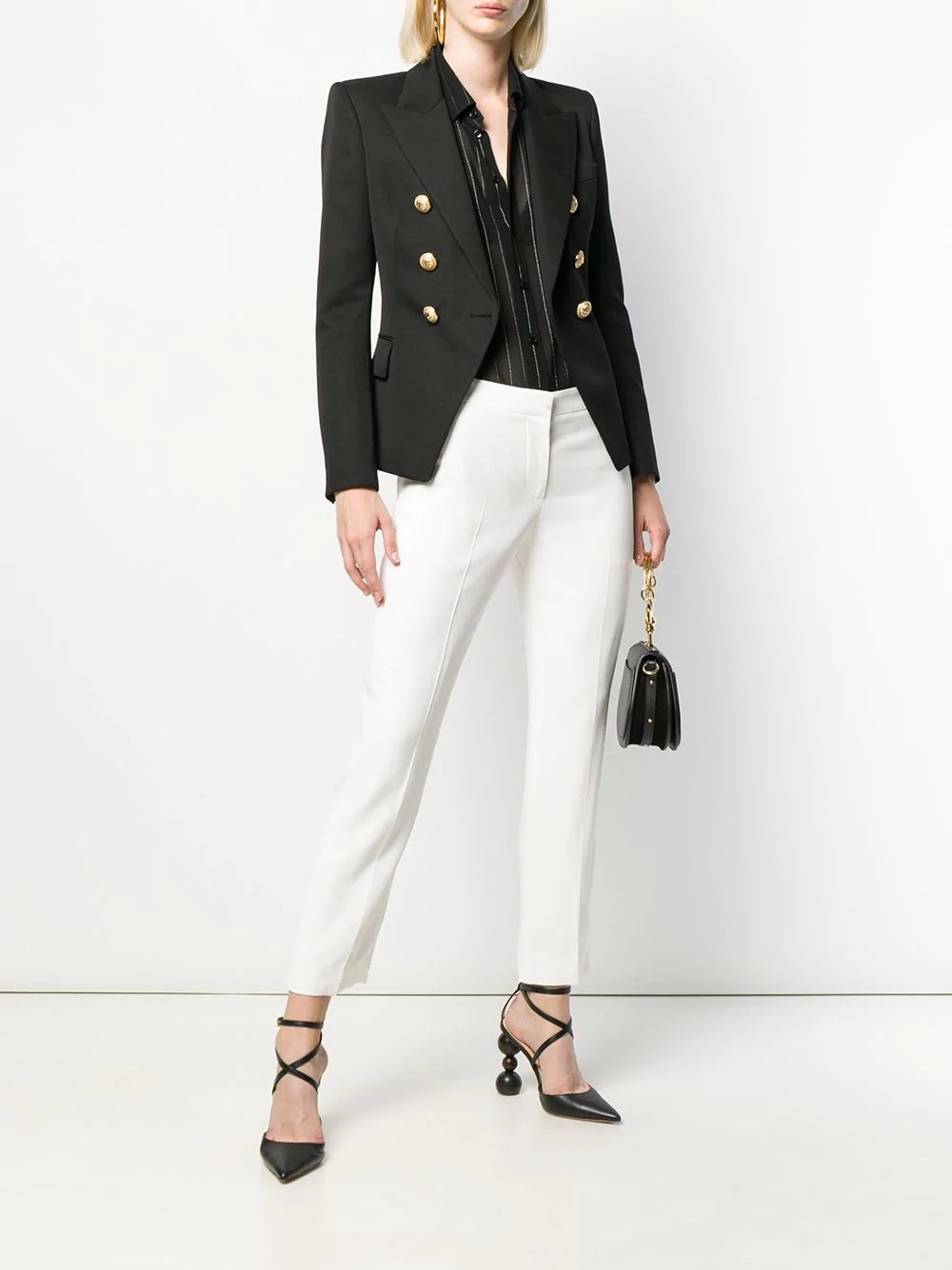 Alexander Mcqueen Kickback Trousers In White