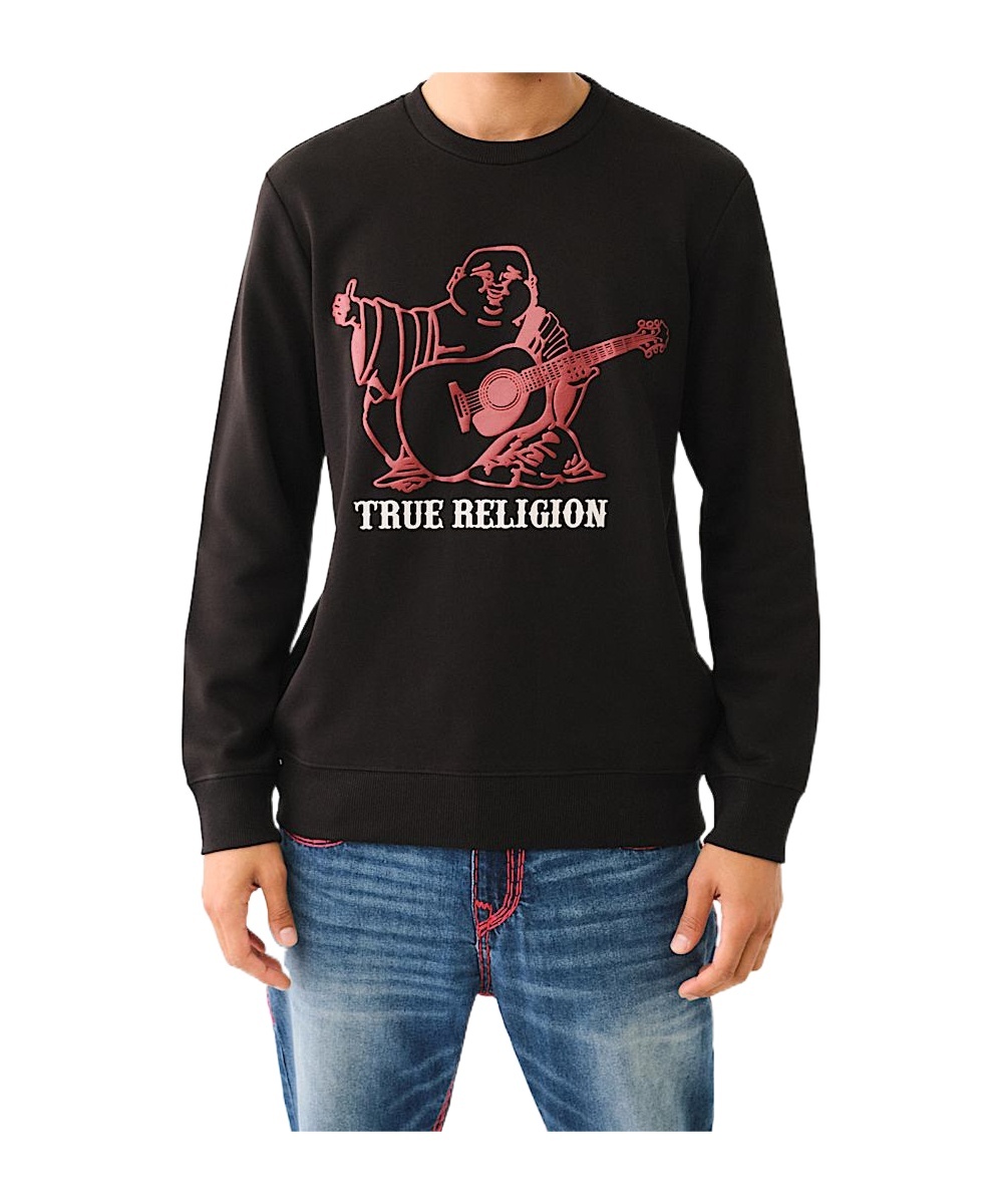 True Religion Buddha Puff Logo Sweatshirt In Black