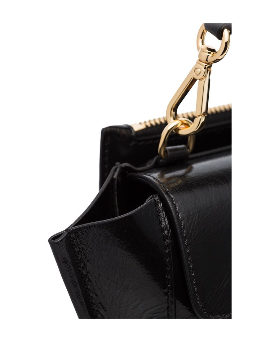 Wandler Hortensia Mini Smooth Leather Shoulder Bag In Black