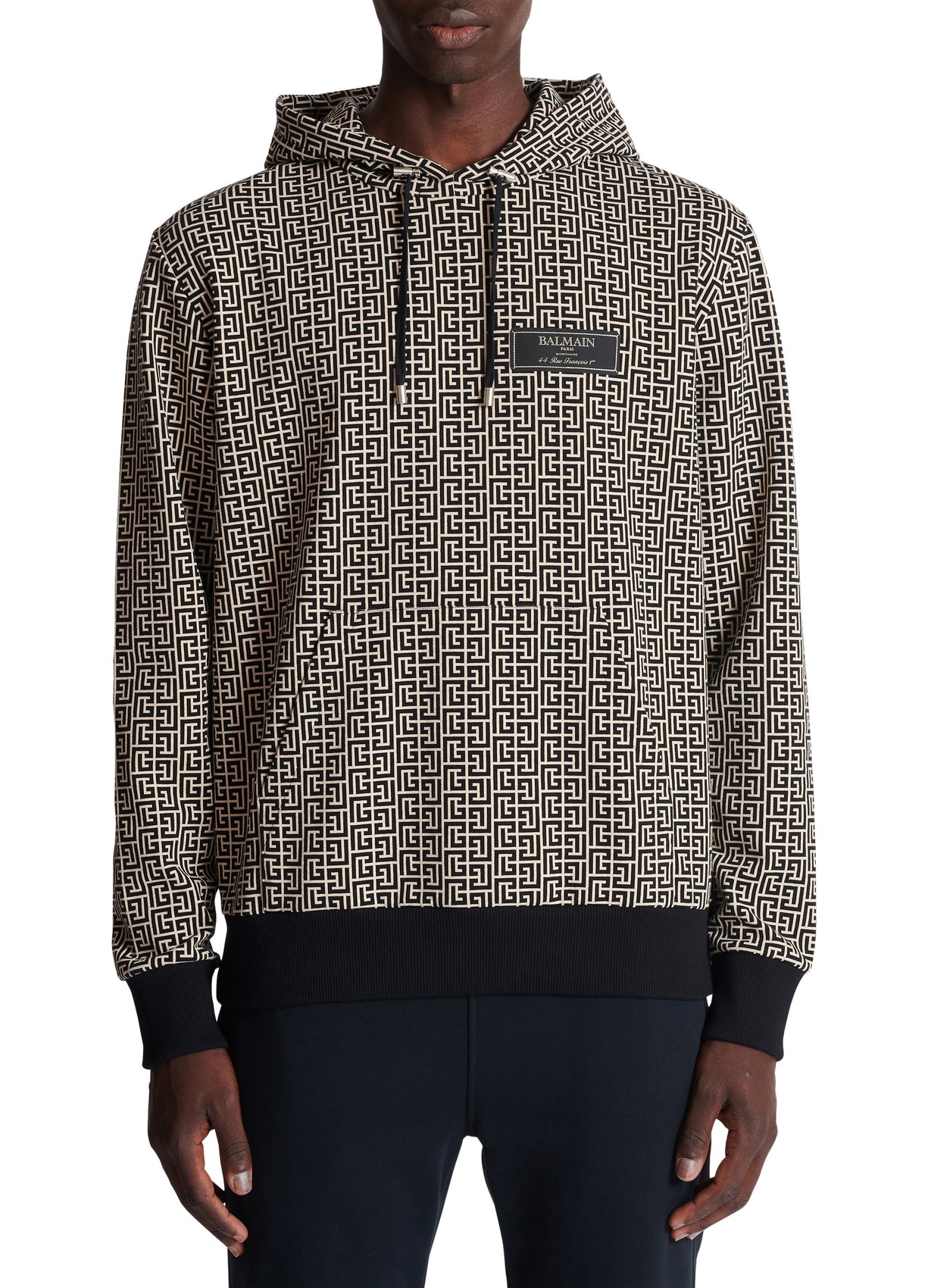 BALMAIN LOGO HOODED SWEATER