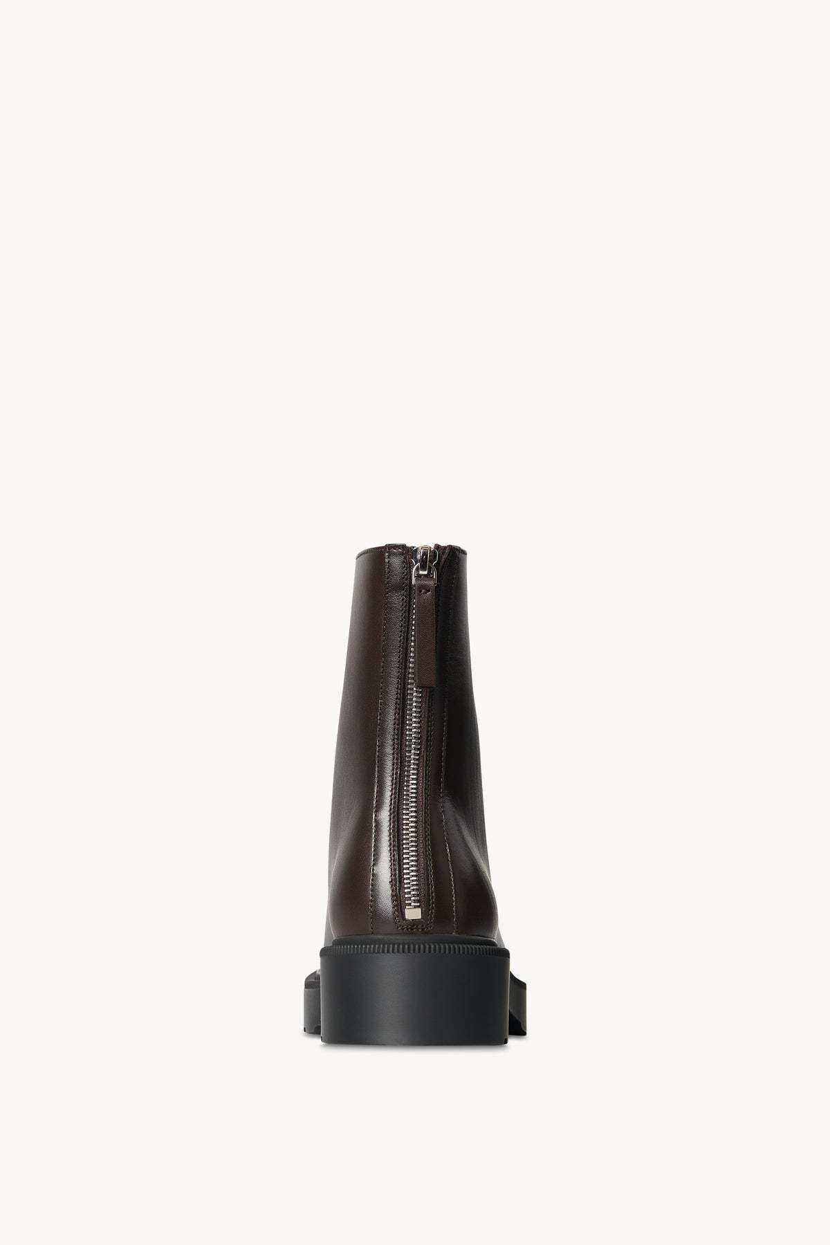 The Row Nobilis Leather Ankle Boots In Brown