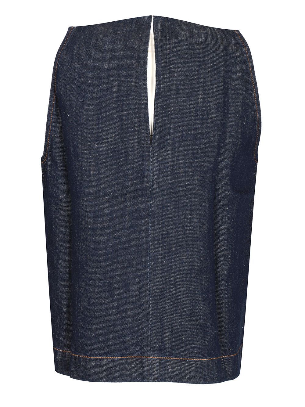 7 For All Mankind Sleeveless Linen-blend Top