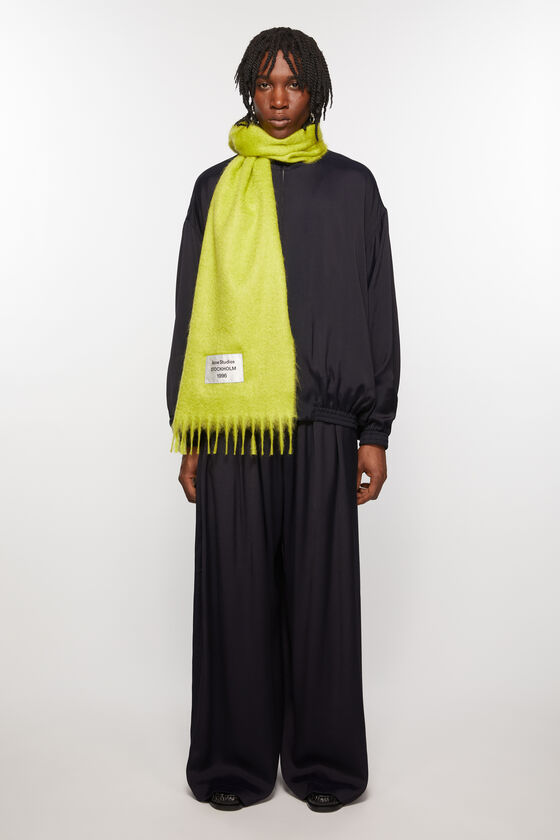 Shop Acne Studios Fringed Scarf In Yellow