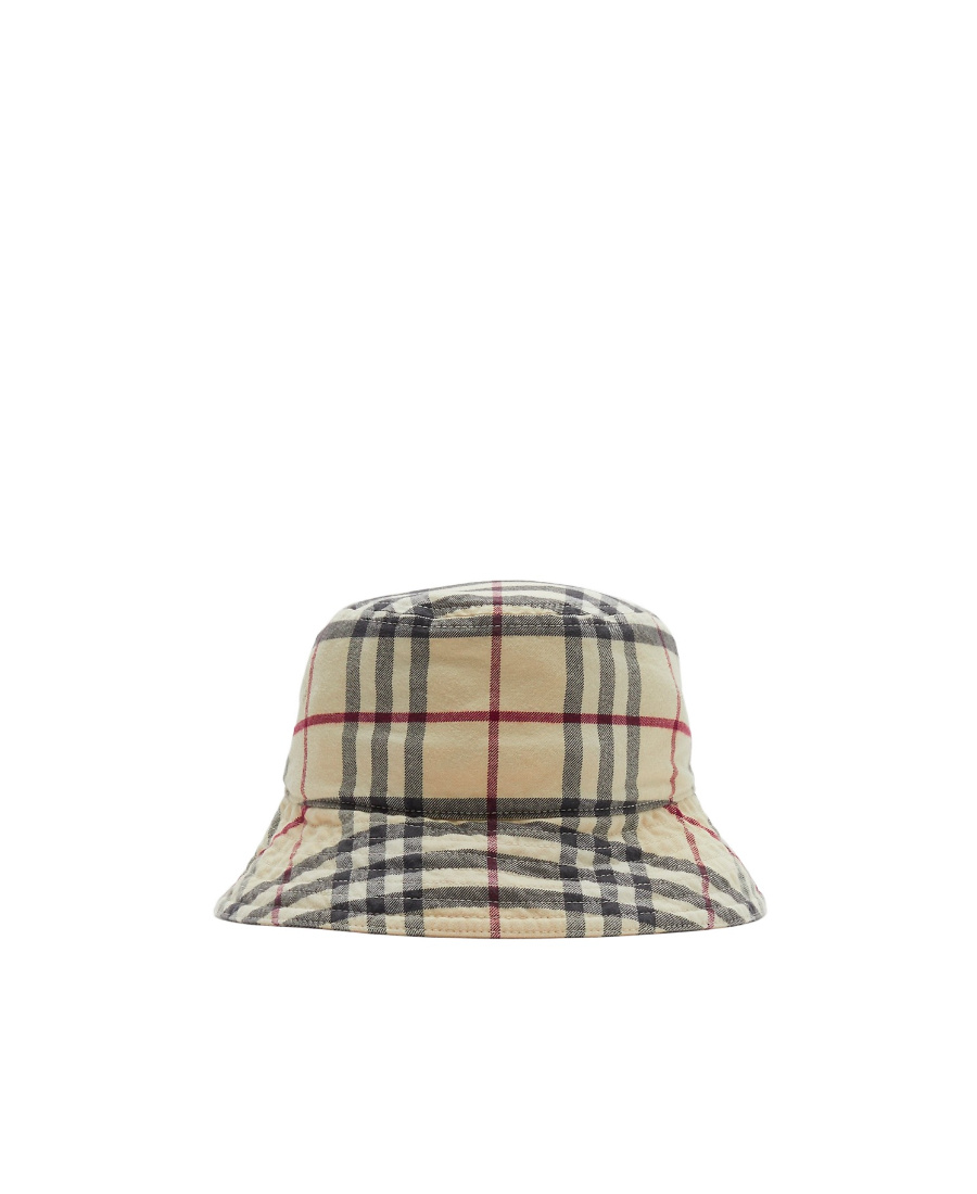 Burberry Vintage Check-pattern Cotton Bucket Hat In Nude