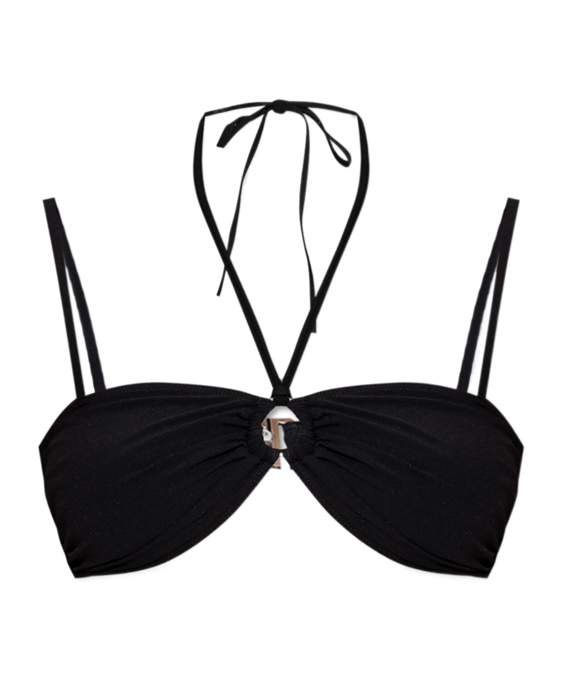 Isabel Marant Twisted-front Bikini Top In Black