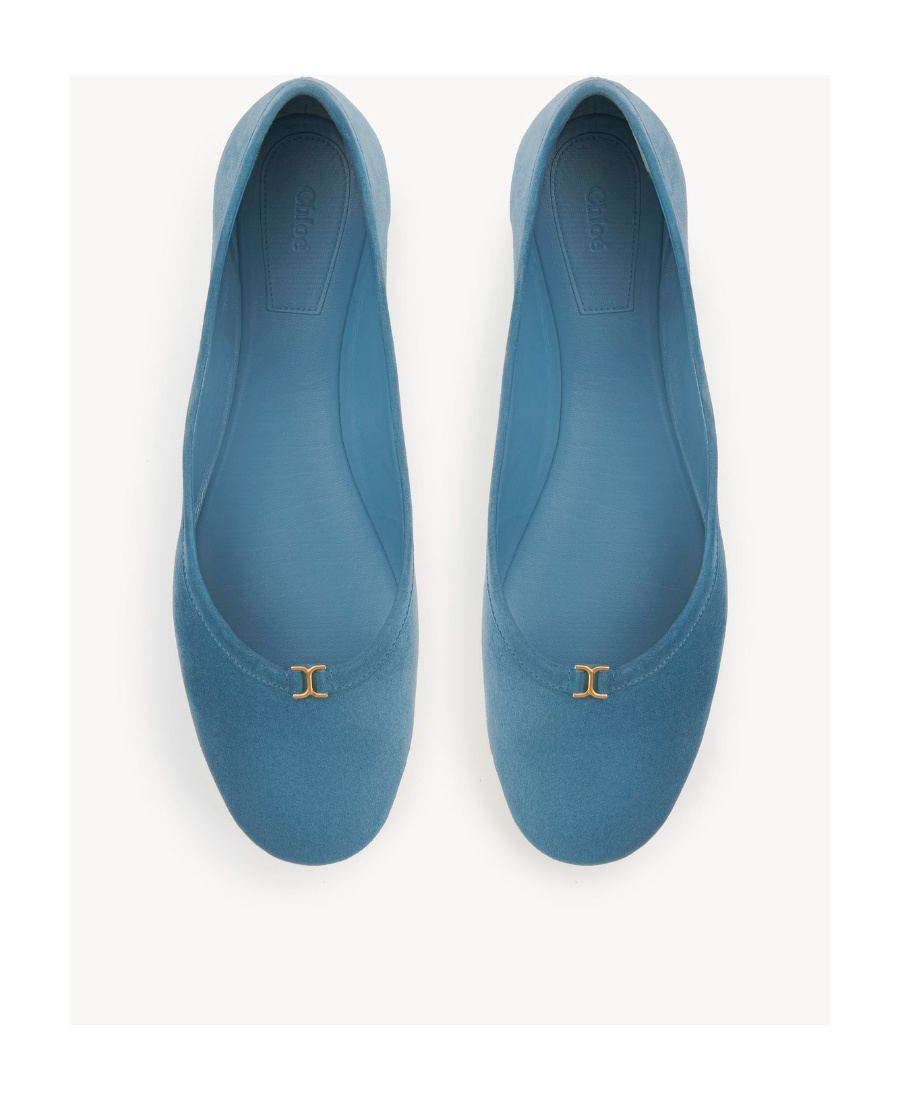 Chloé Ballerines Marcie Femme Bleu Taille 36 100% Peau De Chèvre, Bos Taurus, Farmed, Coo France In Blue
