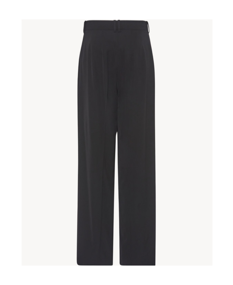 The Row Logo Low-waisted Dress Pants In Black