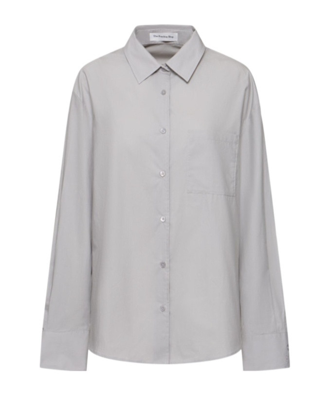 The Frankie Shop Lui Organic Cotton Poplin Shirt