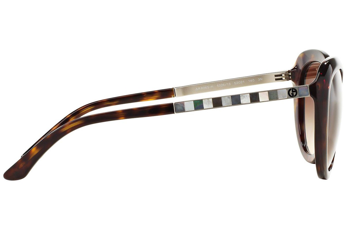 Giorgio Armani Logo Sunglasses In Brown