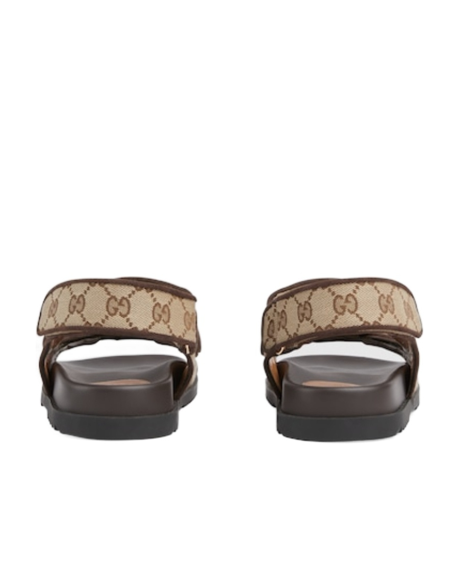 Gucci Moritz Monogram Easy Slingback Sandals In Nude