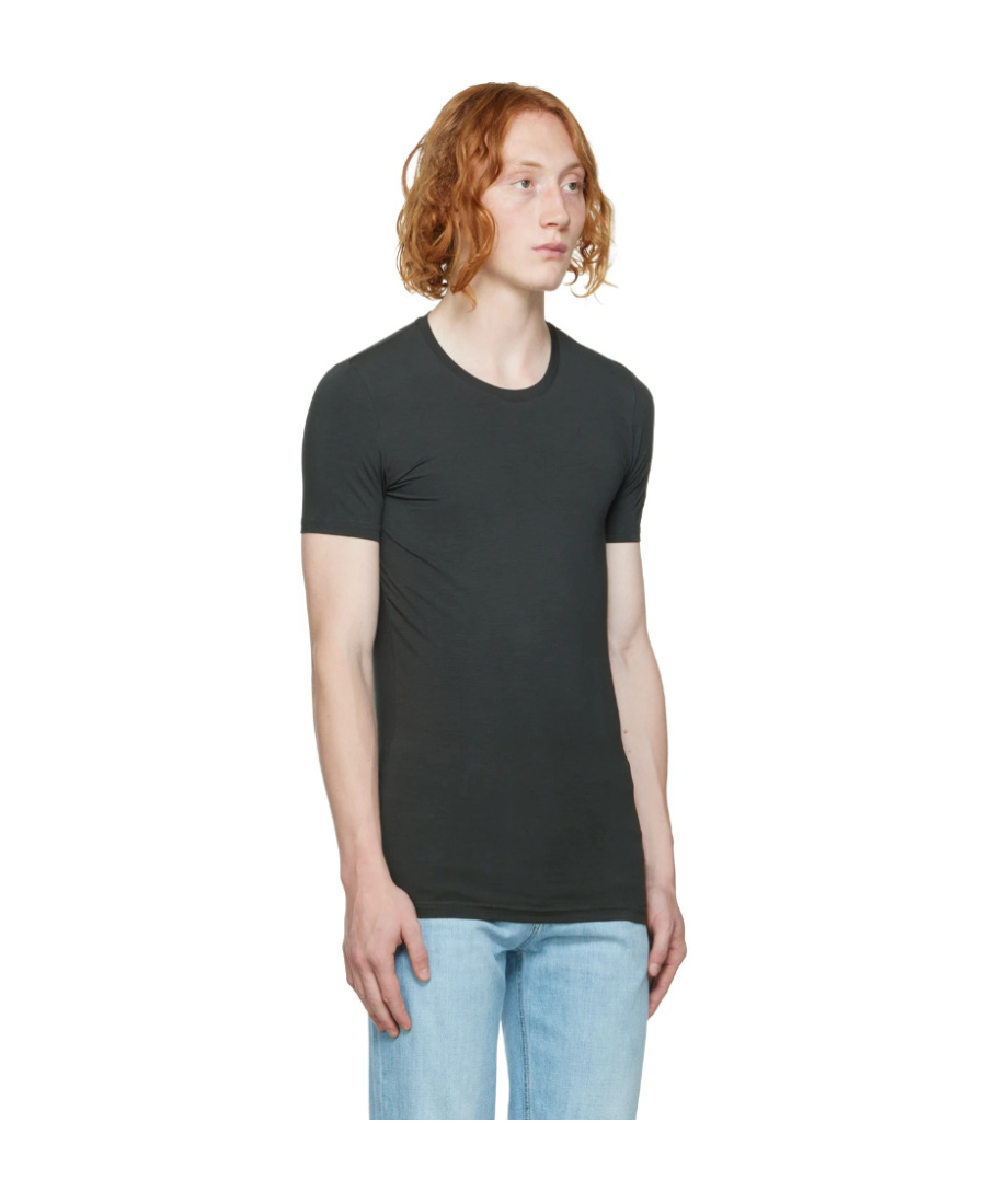 Shop Zegna Logo-decorated T-shirt In Black