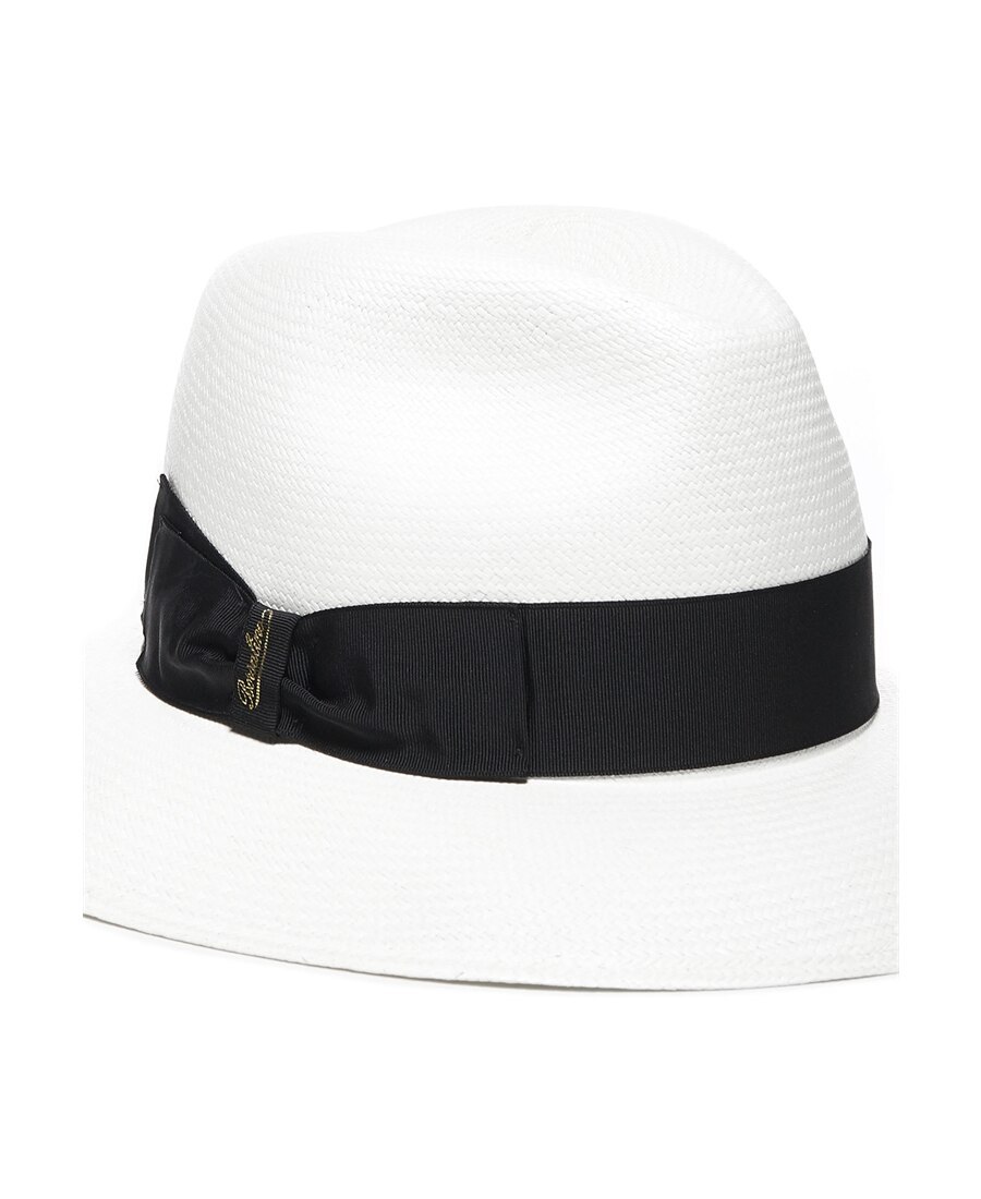 Borsalino Claudette Straw Panama Hat In White