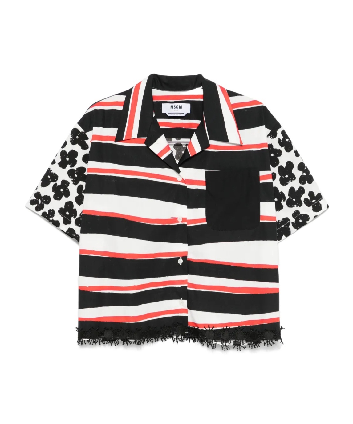 Msgm Striped Cotton Shirt