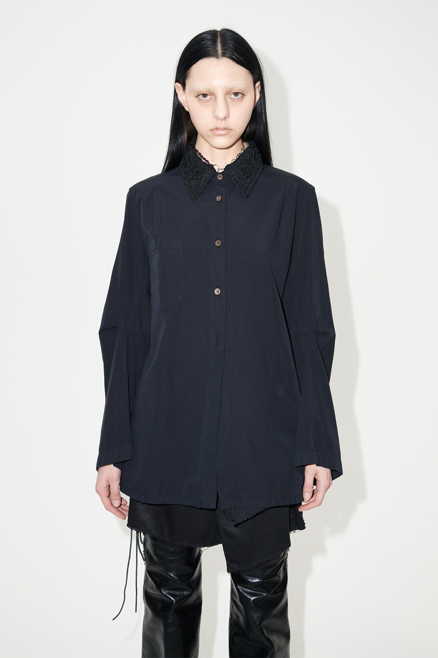 Our Legacy Oversized Long-sleeve Shirt In Black