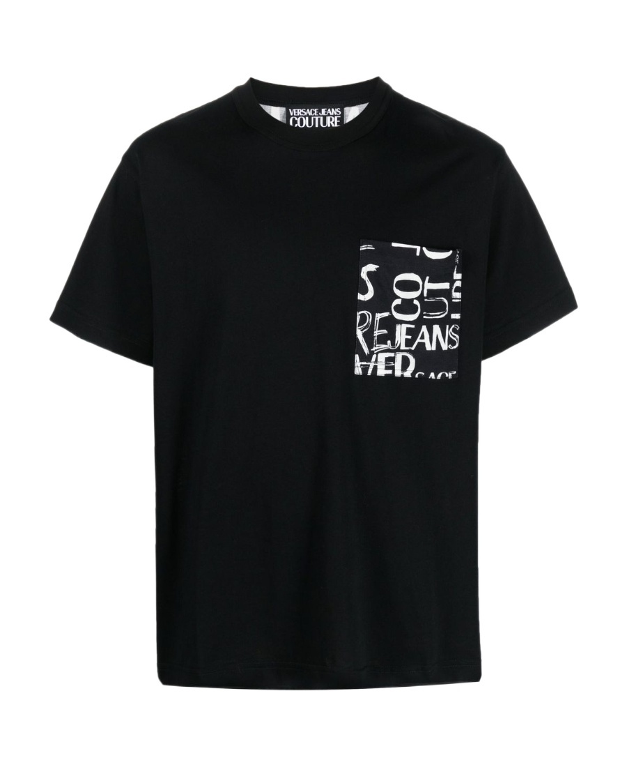 Versace Jeans Couture Graphic Printed Crewneck T-shirt In Black