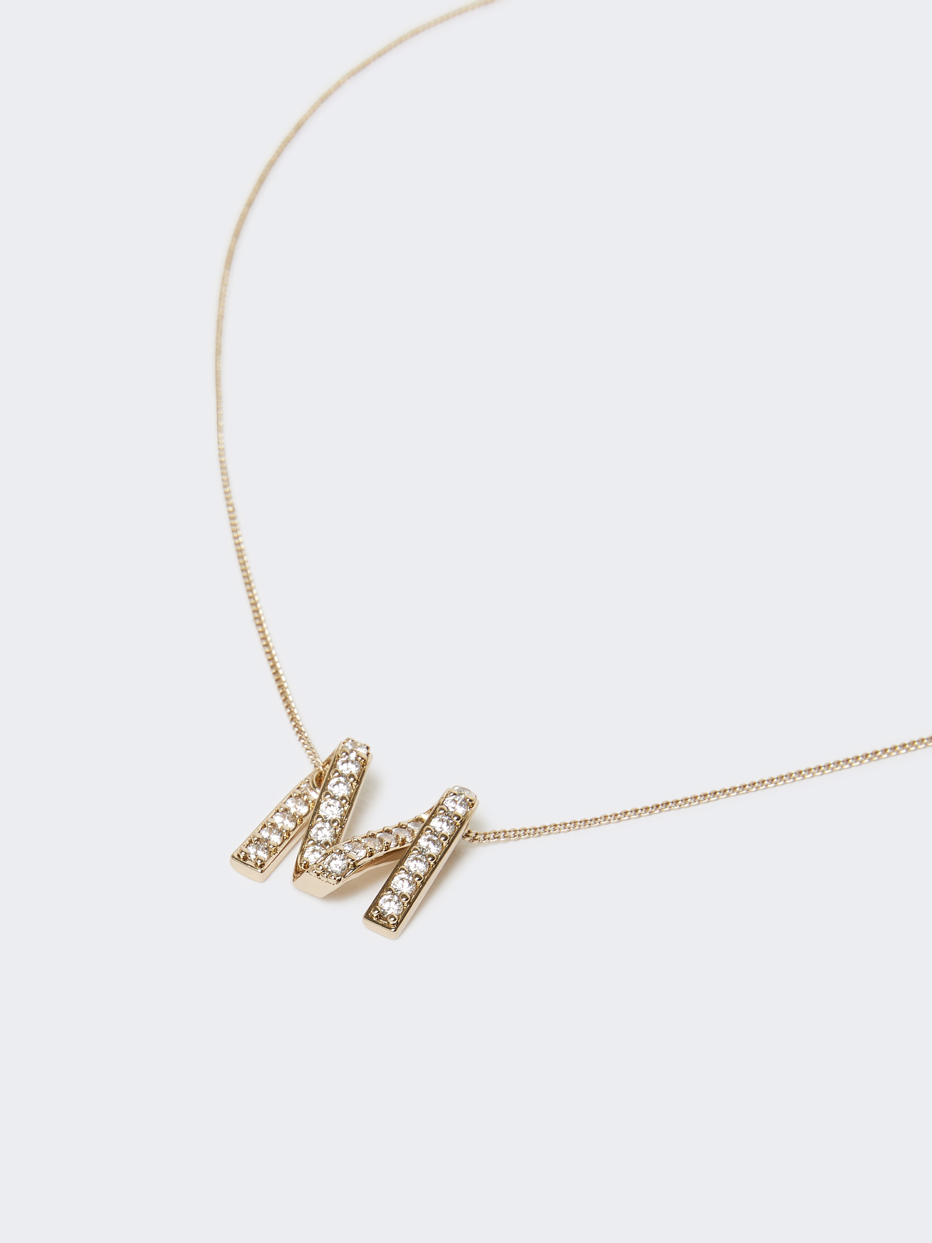 Max Mara Necklace With M Pendant In Yellow
