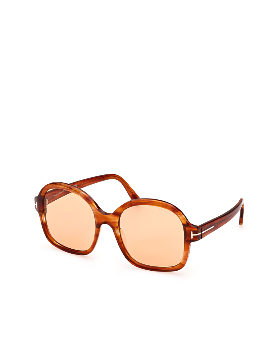 Tom Ford Hanley Oversized Square-frame Sunglasses In Nude
