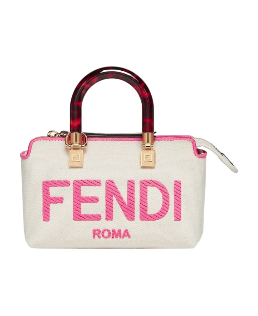 Fendi By The Way Logo Handbag In White