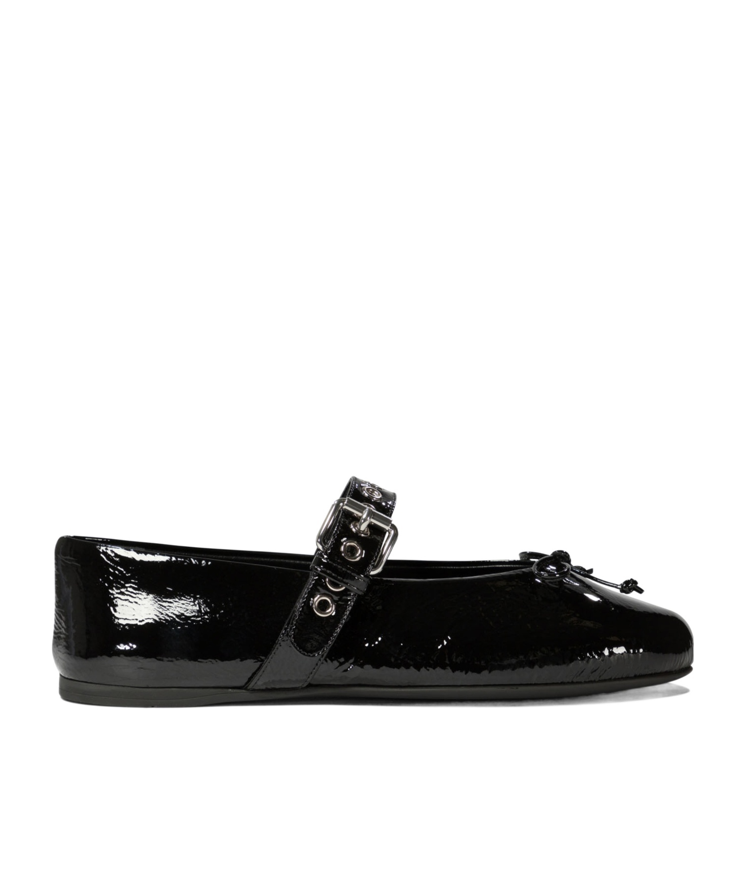 Shop Miu Miu Naplak Ballerinas In Black