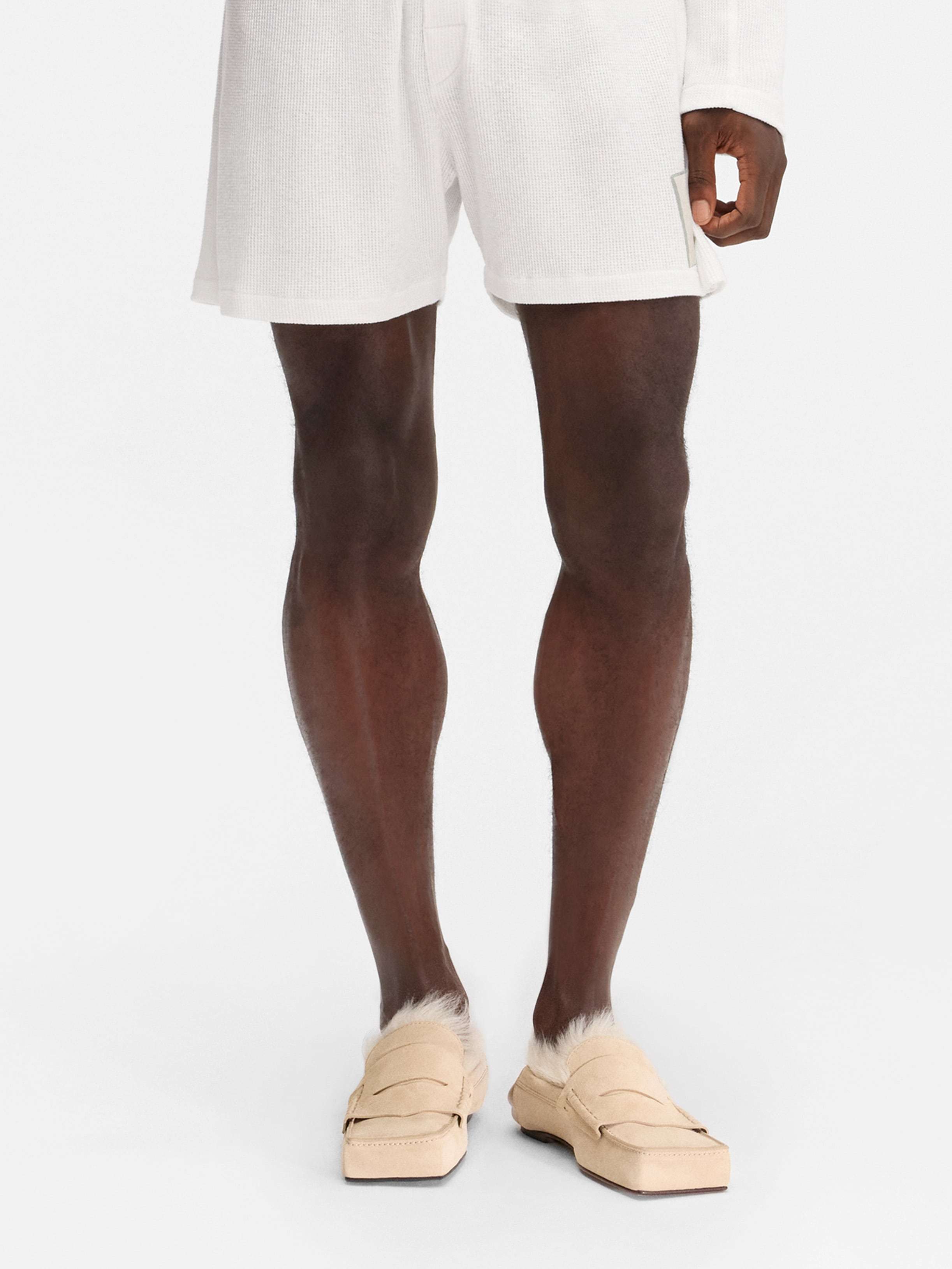 Jacquemus Long-sleeved T-shirt Elastic Waist Shorts Set In White