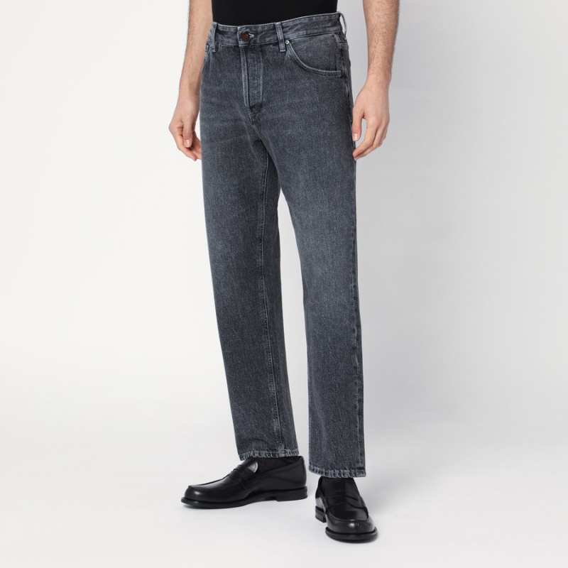 Pt Torino Washed-effect Straight Jeans In Black
