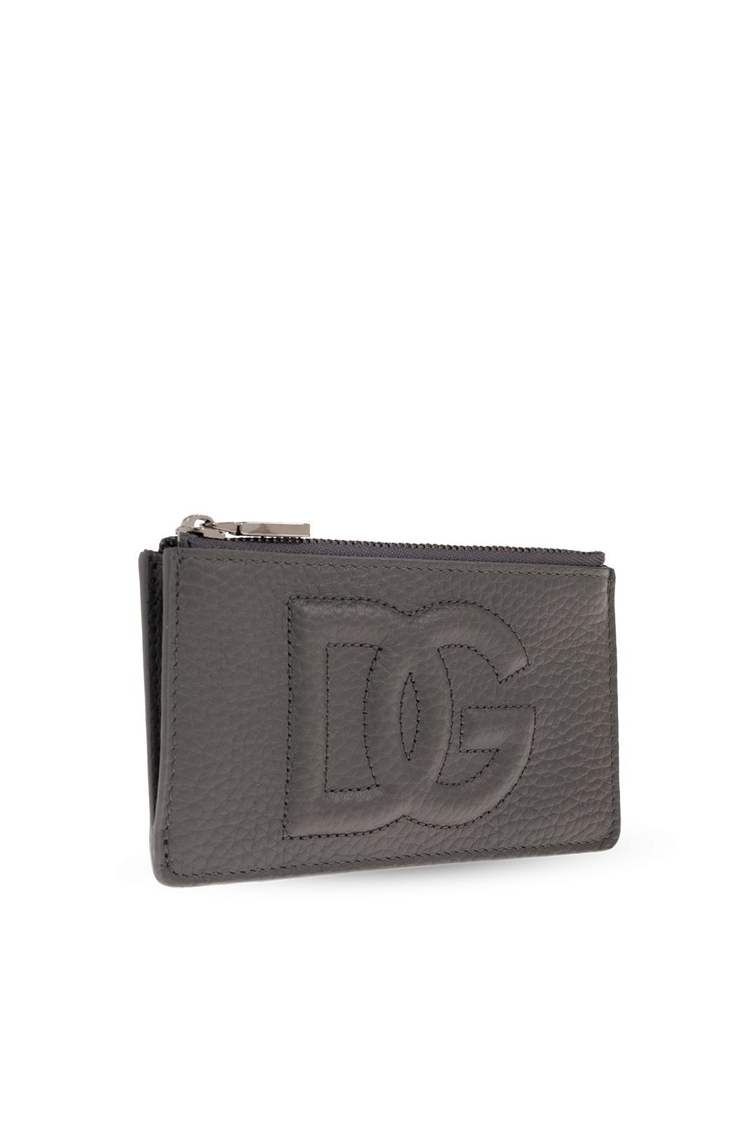 Dolce & Gabbana Dolce Gabbana Logo Embossed Zipped Wallet In Black