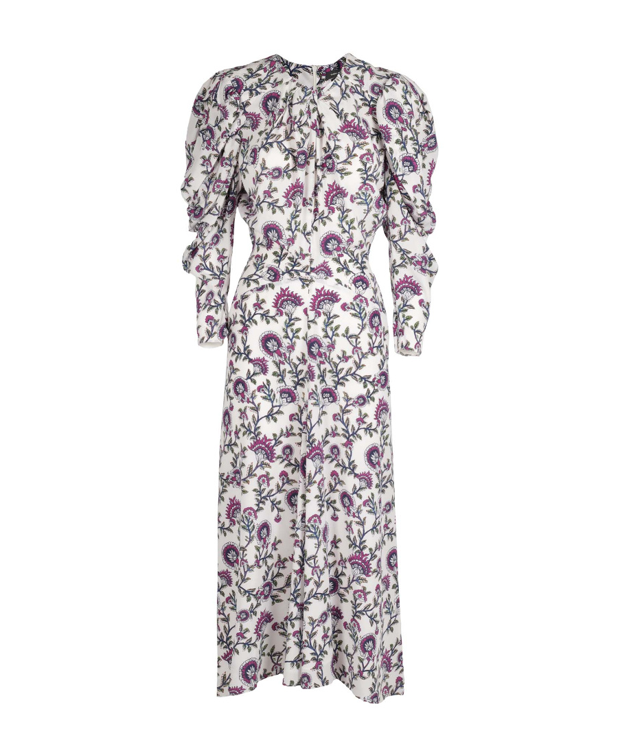 Isabel Marant Floral Printed Medium-length Dress In Gray