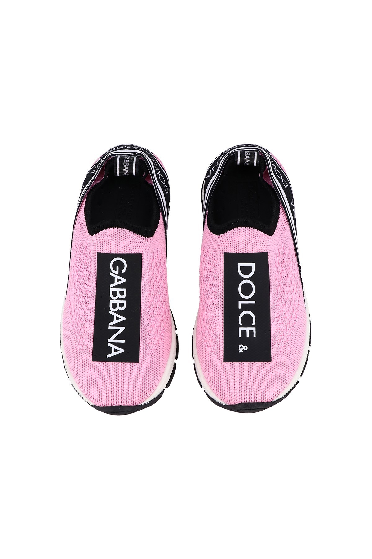 Dolce & Gabbana Teen Logo Print Sneakers In Pink