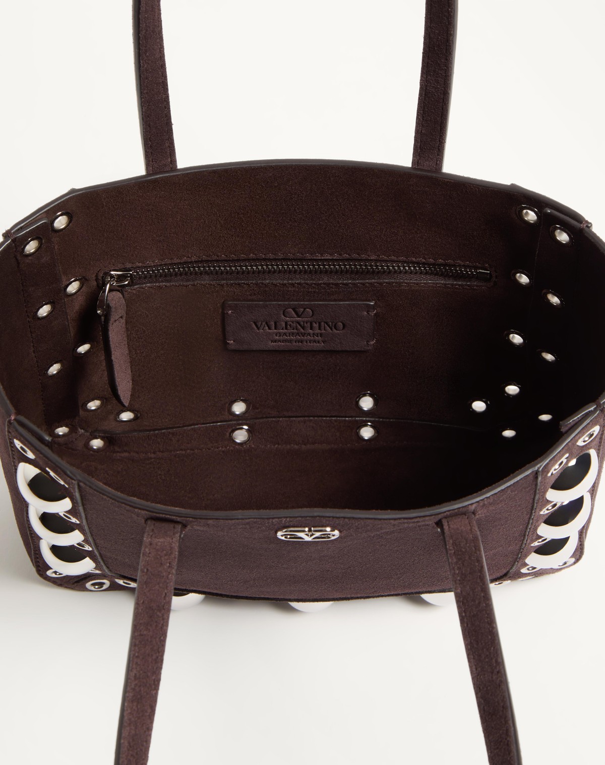 Valentino Nellcote Studded Suede Mini Tote Bag In Black