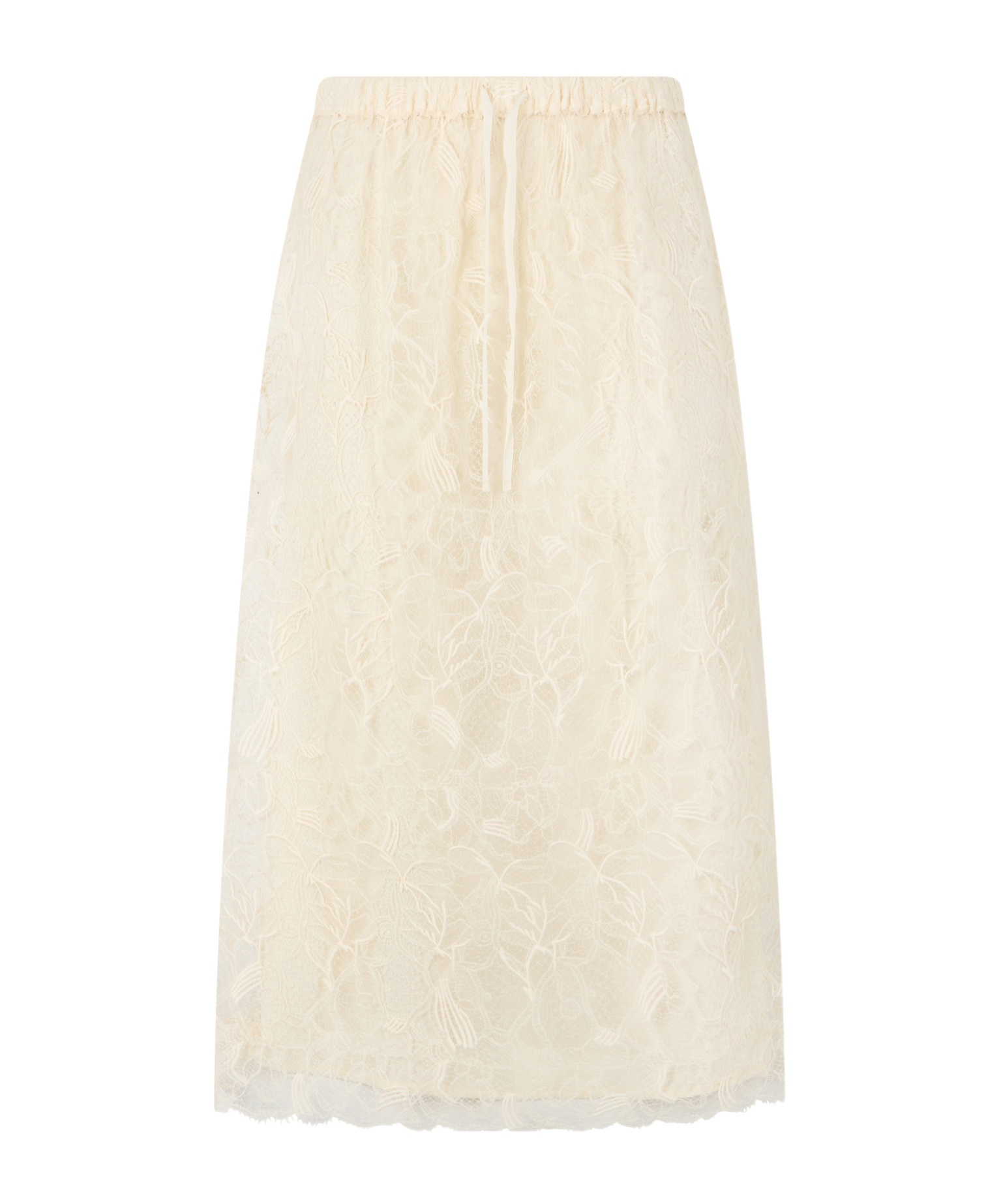 Fabiana Filippi Drawstring Midi Skirt In Neutral