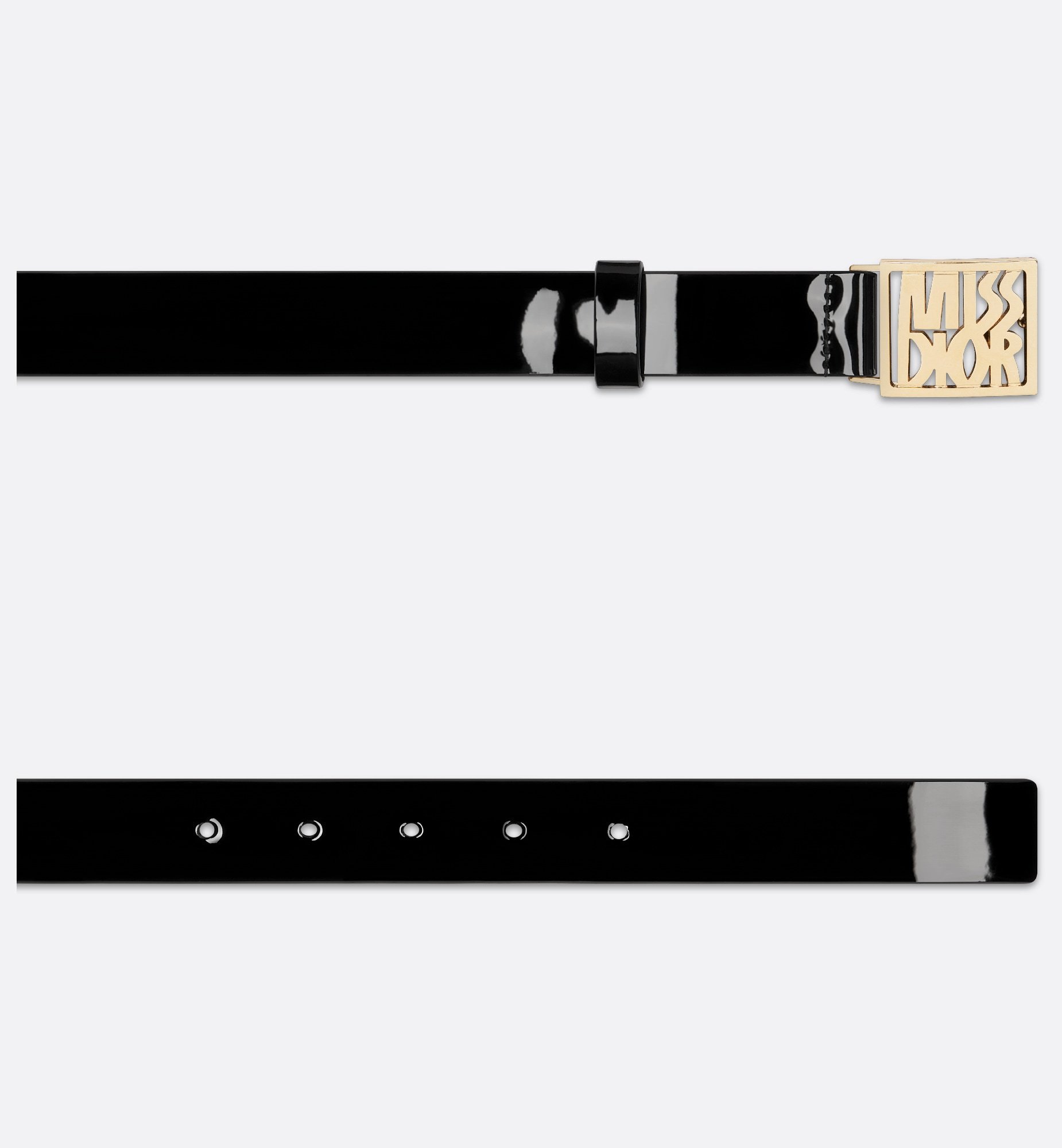 Dior Refined Leather Belt In Black