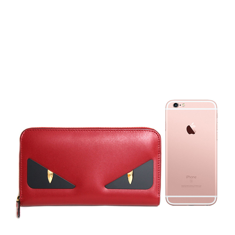 Fendi Classic Devil Eye Wallet In Red