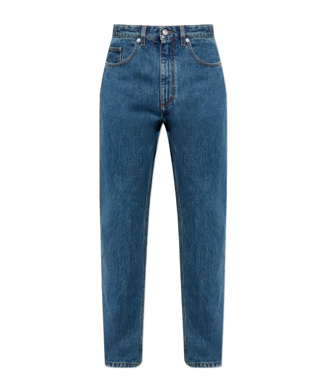 Bally Belt Loop Denim Trousers In Blue