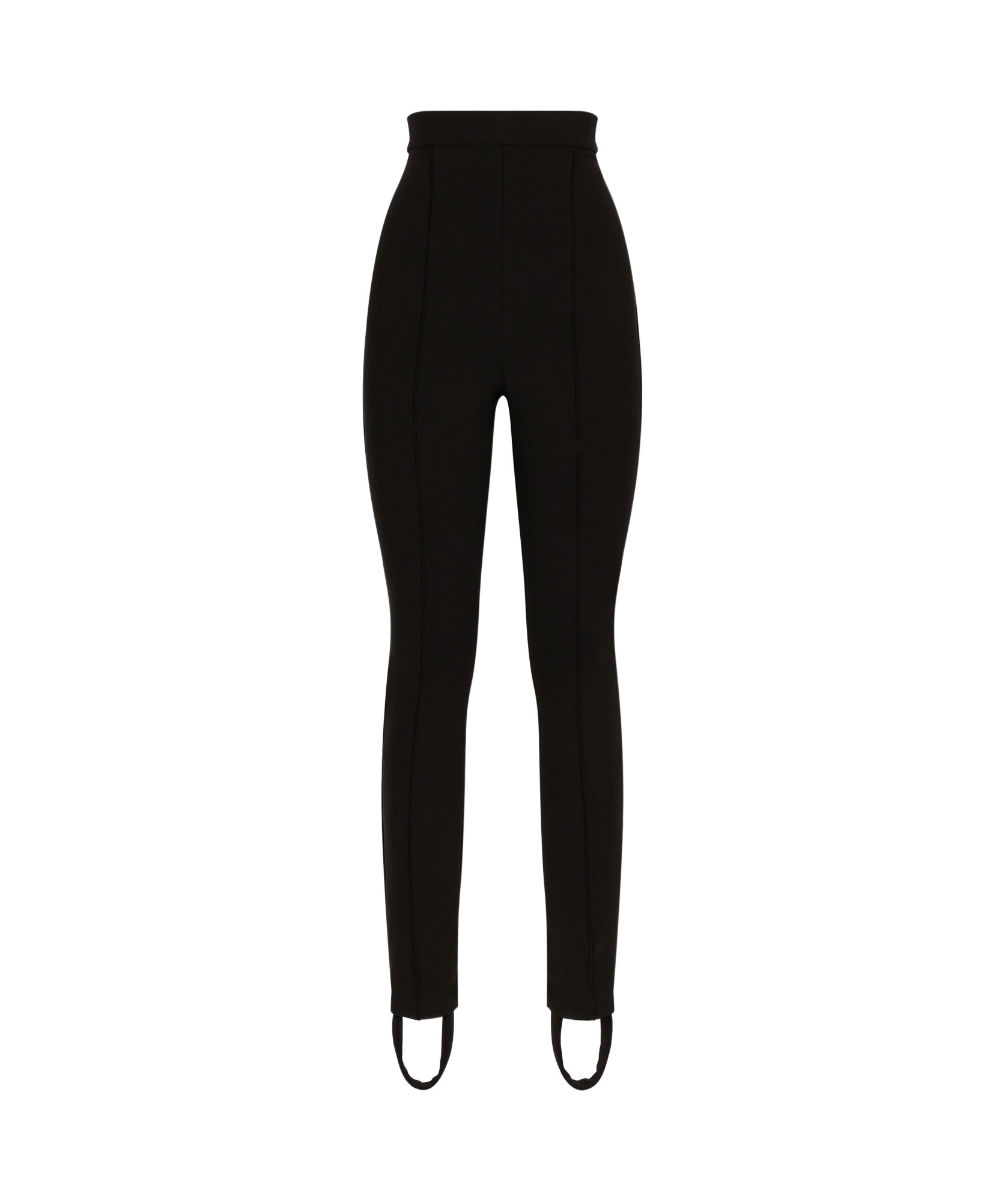 Dolce & Gabbana Pleat-detail Stirrup Leggings In Black