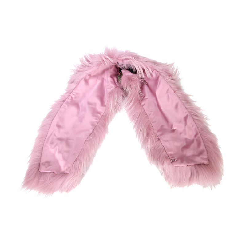 Mr & Mrs Italy Fluff Covers The Collar Edge Of The Coat In Pink