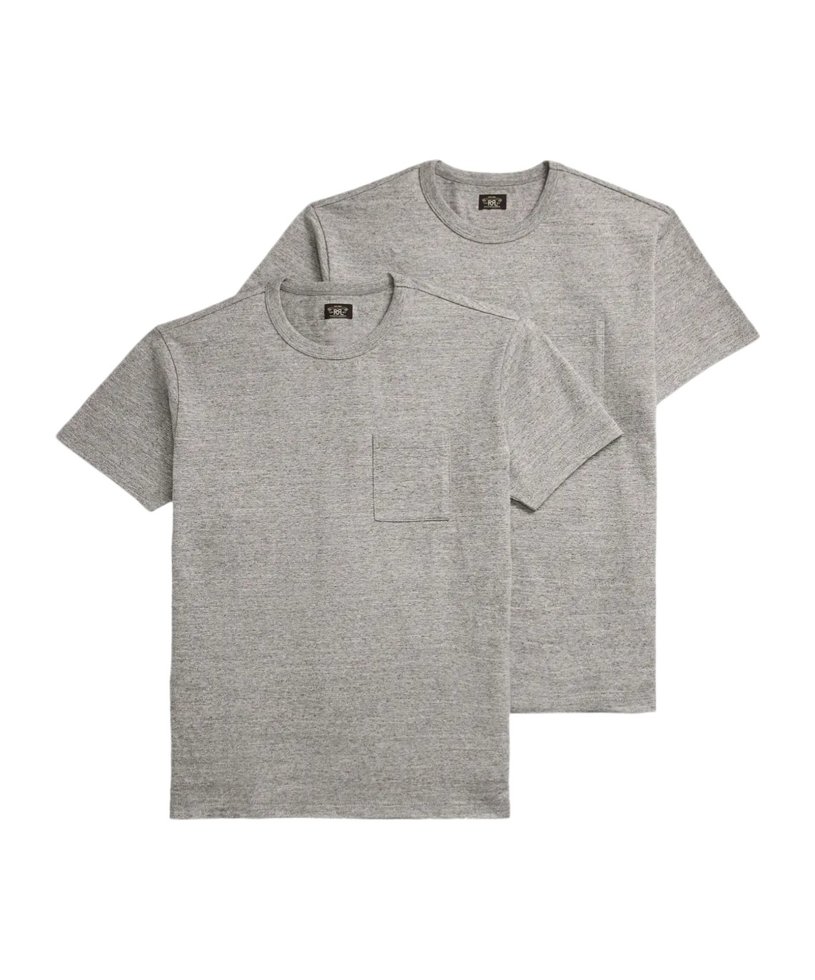 Rrl Two-pack Gray Jersey Pocket T-shirts In Gray