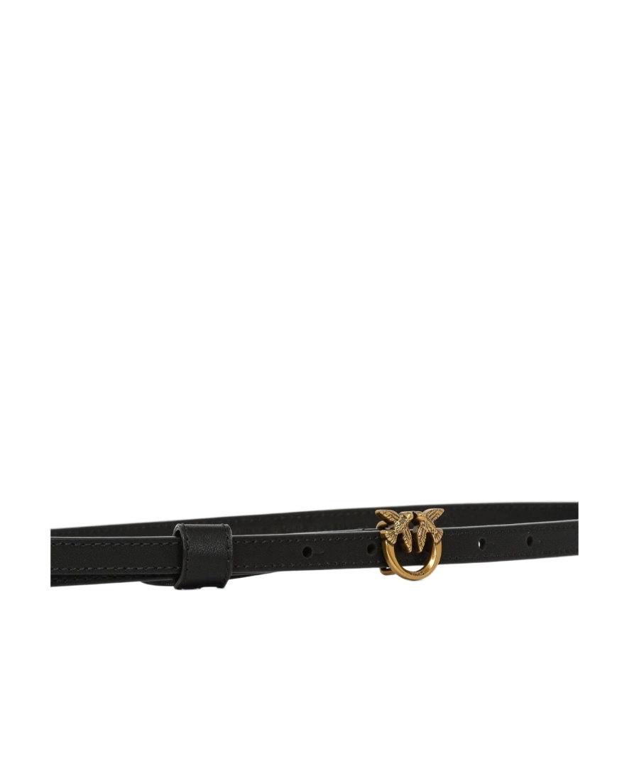 Shop Pinko Love Bird Buckle Belt In Black
